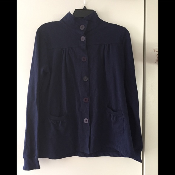 Anthropologie Inspired Navy Cardigan Sweater - Picture 2 of 7